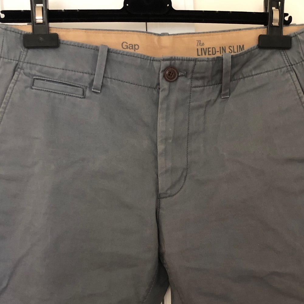 GAP Lived-In Slim Blue Trousers